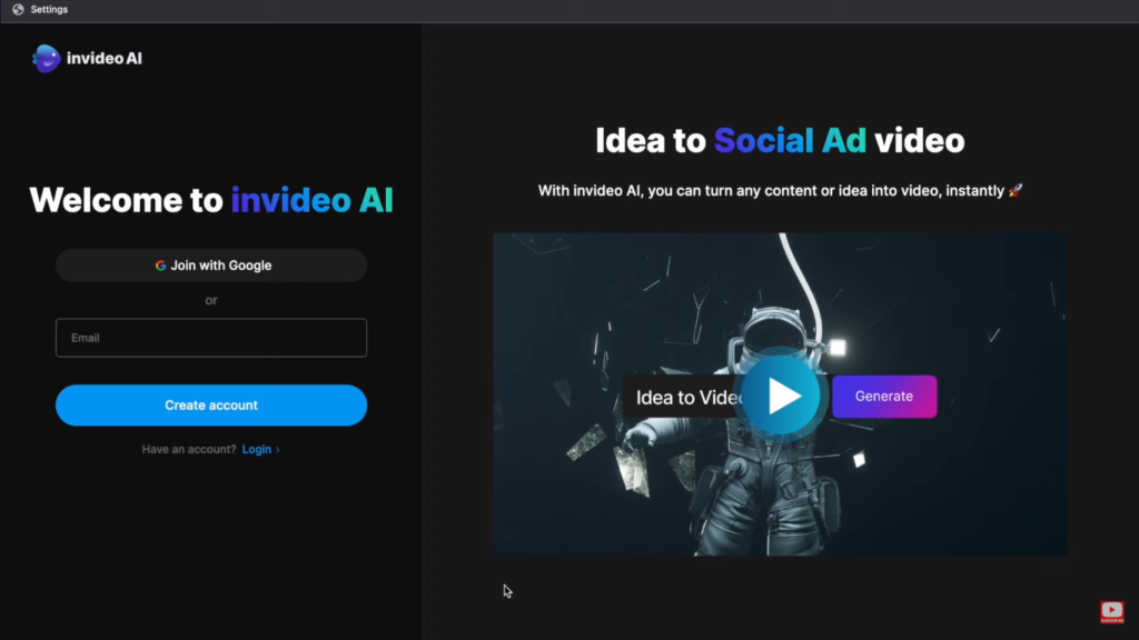 Invideo AI, video generation, AI video tool, YouTube shorts production